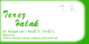 terez halak business card